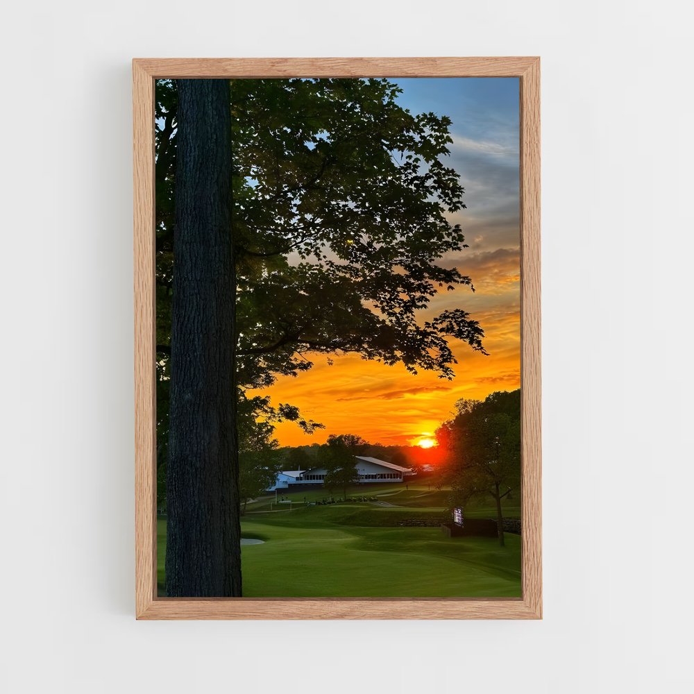 Poster Coucher de Soleil au 14ème Trou – affiche Golf (vue 4)